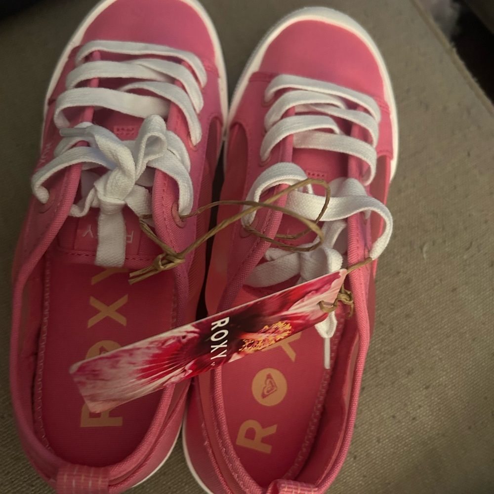 •NWT Roxy Women's Shorebreak Lace-Up Sneakers Size 7 Pink - Picture 10 of 10
